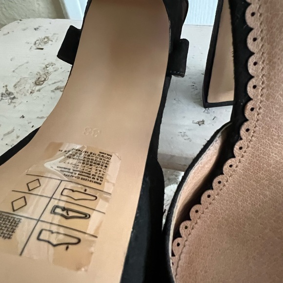 H&M black suede platform ankle strap heels - Picture 11 of 15